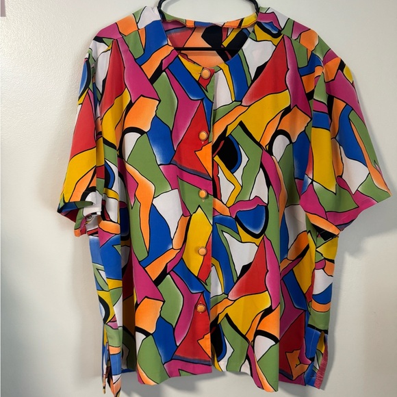 VINTAGE COLOUR BLOCK TOP - Picture 3 of 4